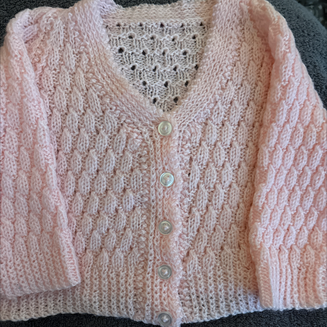 Pink cardigan 6+months 