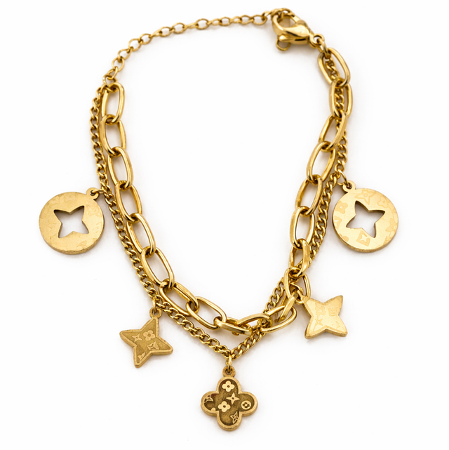 Pulsera acero dorado 