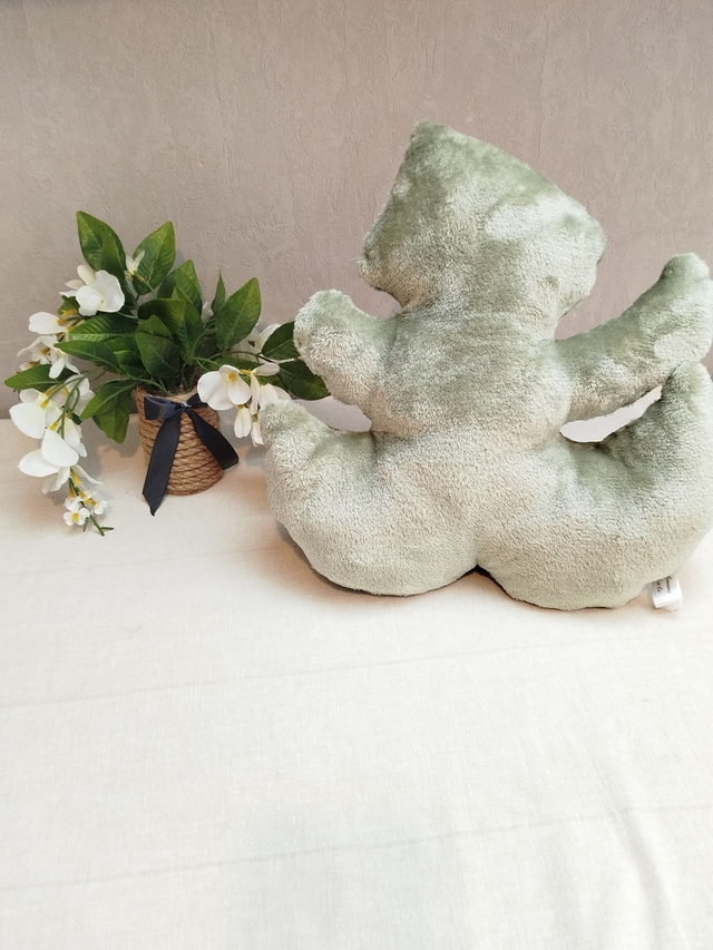 Coussin feuille de monstera vert clair 