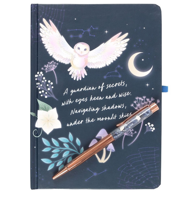 Night flight owl met Sodaliet Pen - A5 notitieboek