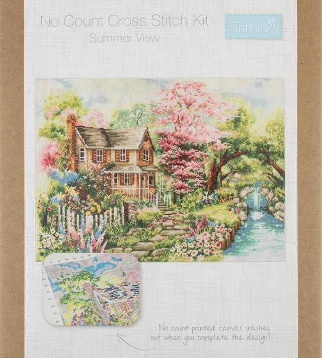 Summer View Printed Cross Stitch Kit: Extra: Large Trimits