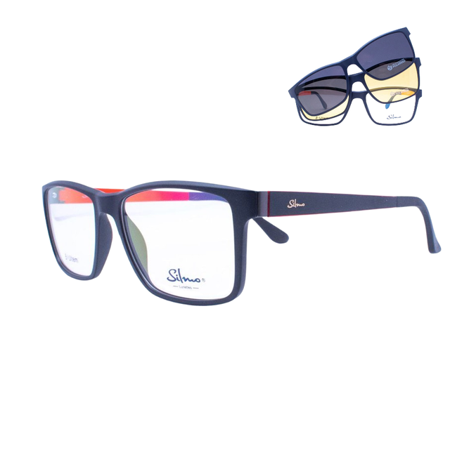 Armazón Hombre Silmo con 2 clipons magnéticos  B-Ultem ZD-21234W