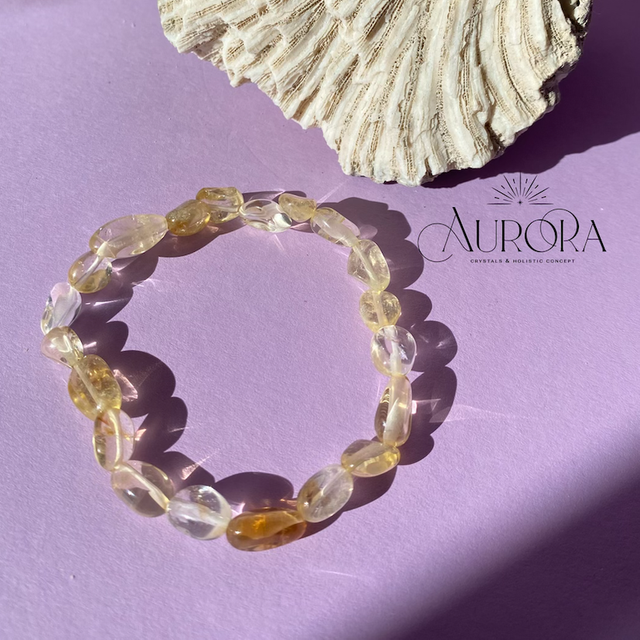 Citrin Nuggets Armband Solarplexus Inner Child 