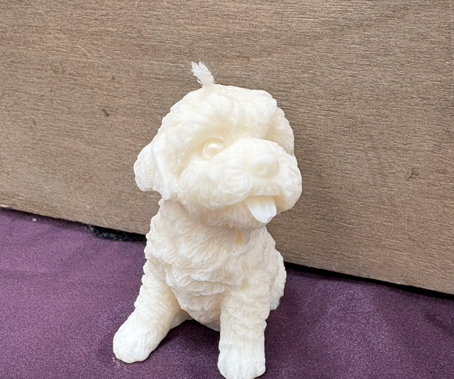 Handmade Tiny Dog Candle – Custom Scent & Colour 🐶💜