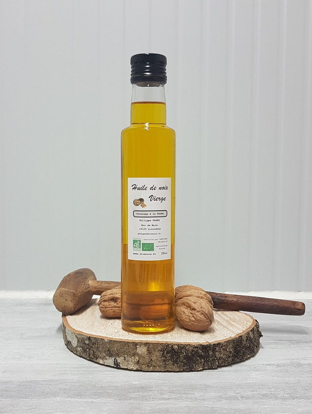 Huile de noix bio bouteille 25 cl