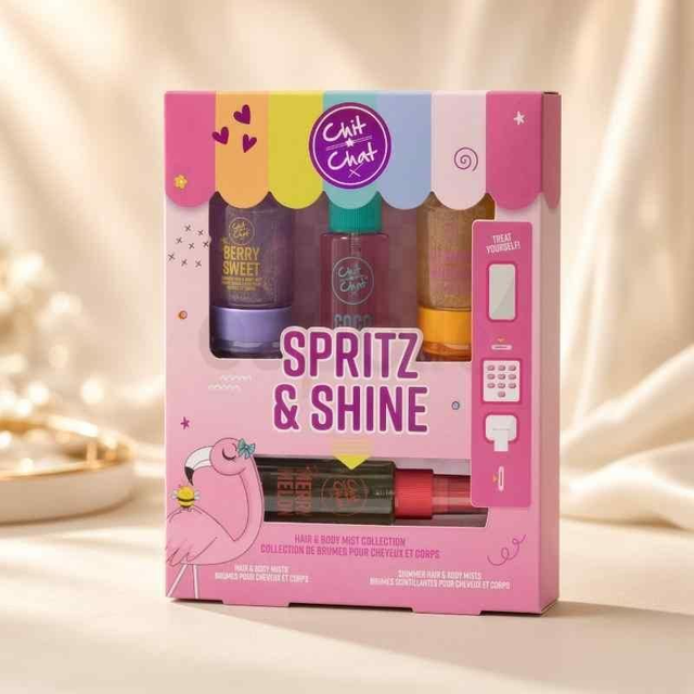Chit Chat Spritz &amp; Shine Hair &amp; Body Mist Collection Gift Set | Hair &amp; Body Care