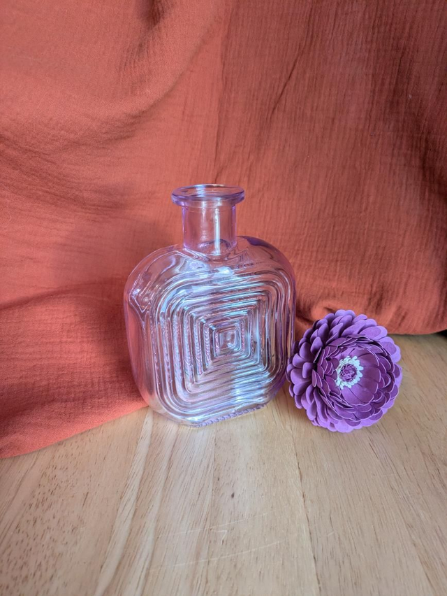 Vase soliflore teinté rose/violet 