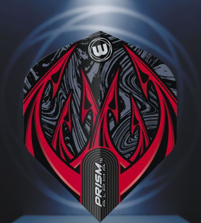 Winmau Prism Alpha Flight Grey &amp; Red 5023231017352