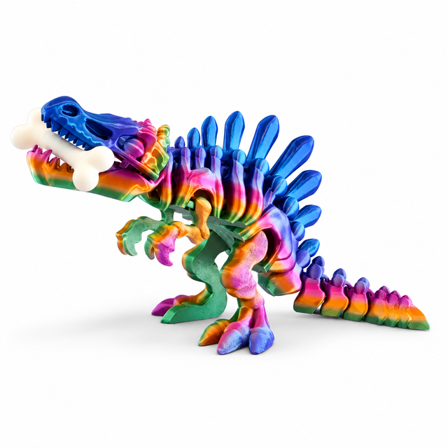 Dinossauro Espinossauro Esqueleto Flexível - 18cm