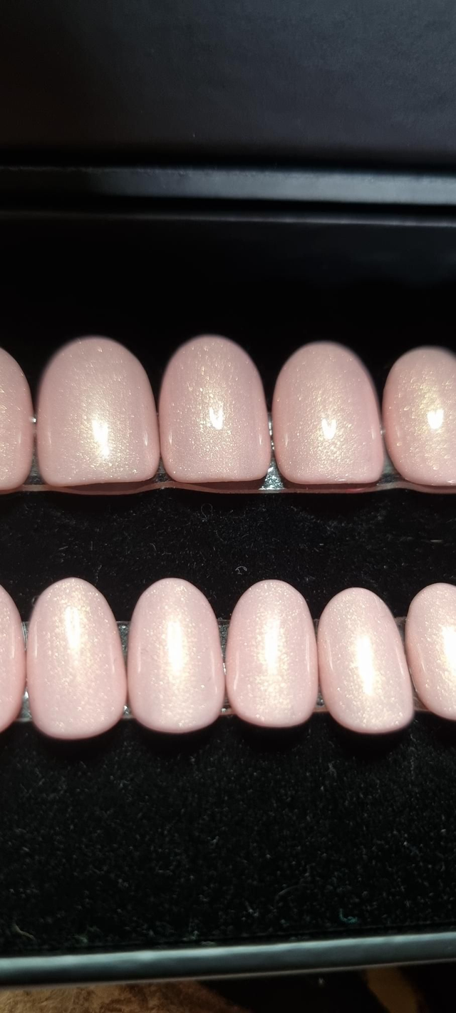 Peach gold nacre rond xs