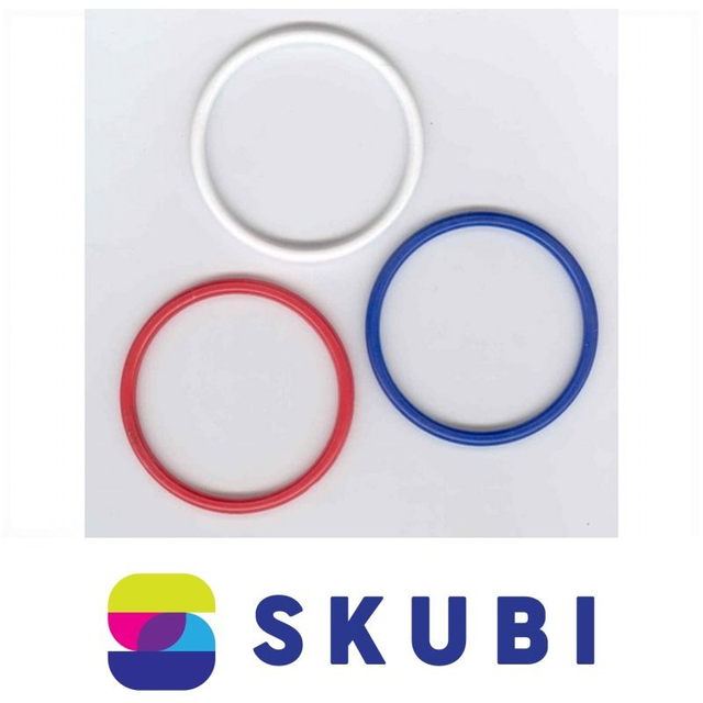 RETRO NÁRAMKY PLASTOVÉ - PEVNÉ, NEOHEBNÉ - 7.6 CM - SADA 3 KS (č. 184)