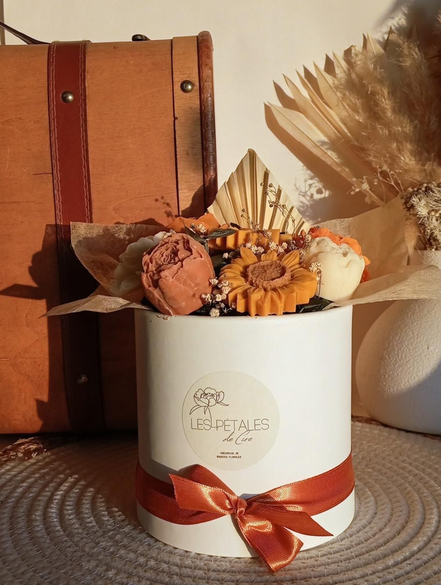 🍂 Bouquet de fleurs en cire « Douceur d’Automne »