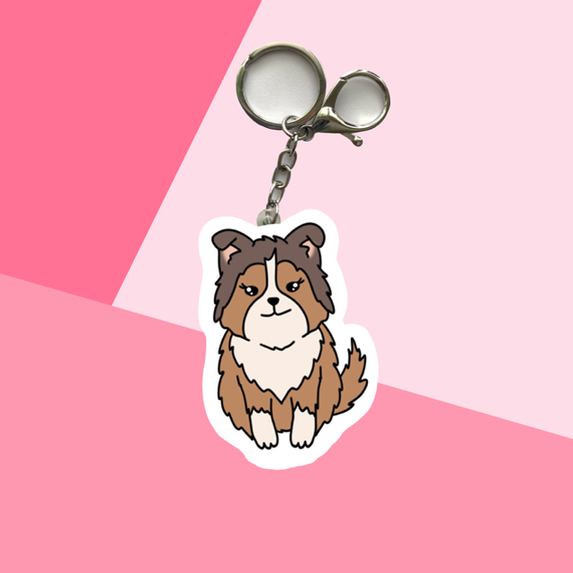 DOG keychain - Rough Collie
