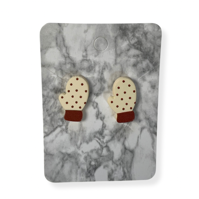 Mitten stud earrings