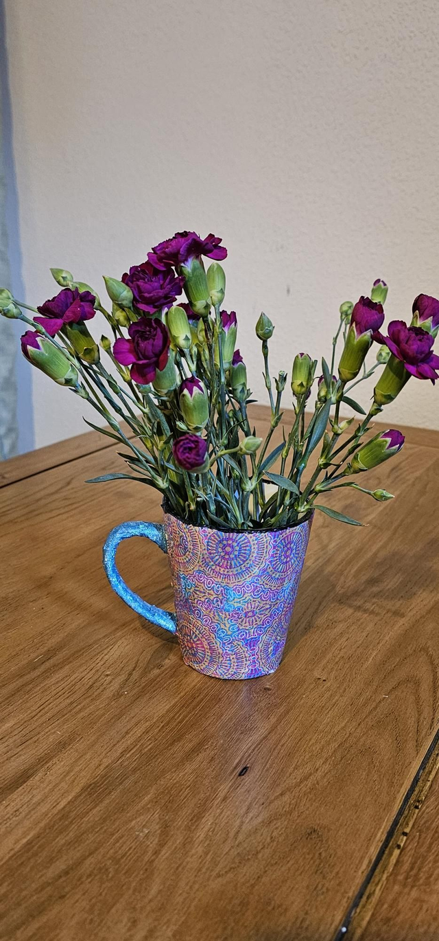 Decoupage Multi - Coloured Mug 