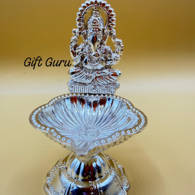 German silver Ganesha deepam 