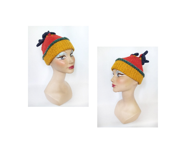 Bonnet ski multicolore original unisex