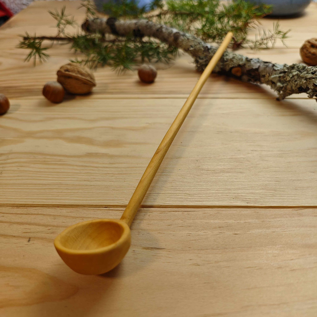 Cuillère à sel en érable torréfié-C347