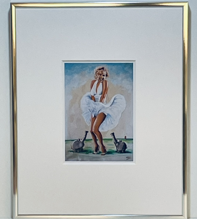 Ostfriesischer Föhn - Otto Waalkes Kunstpostkarte gerahmt 