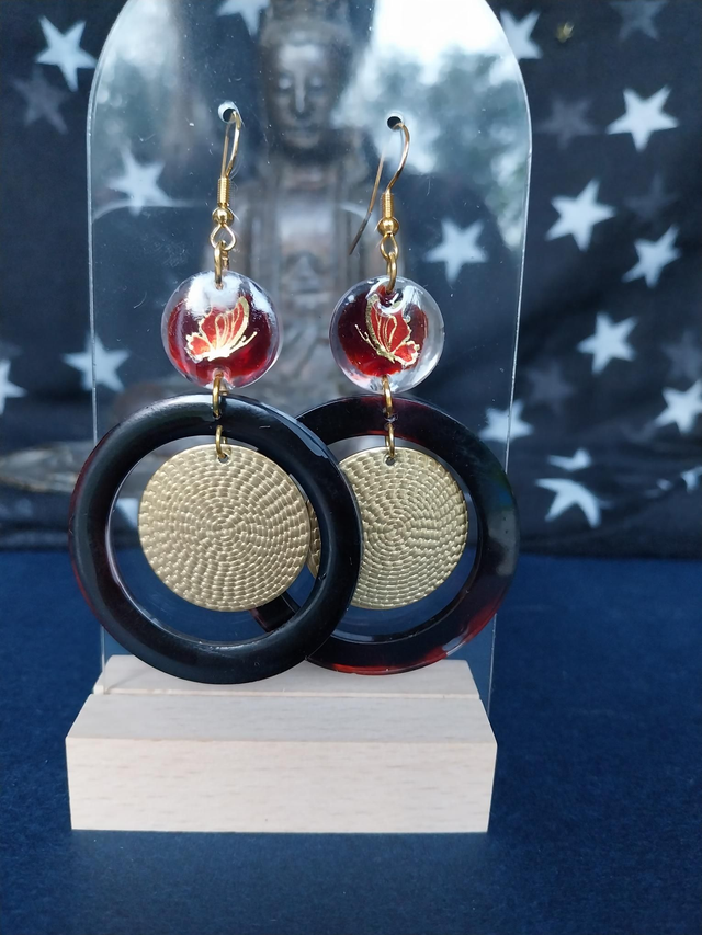 Boucles d’oreilles "Cercle de Feu"