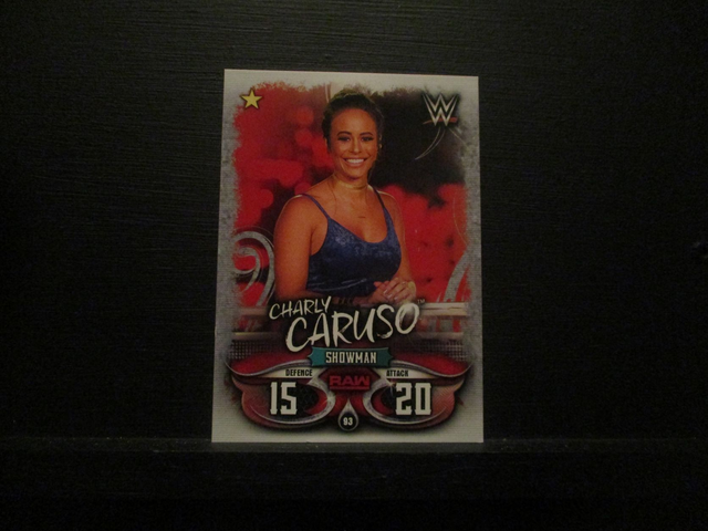 Charly Caruso - Raw Slam Attax Live Original Trading Card #93