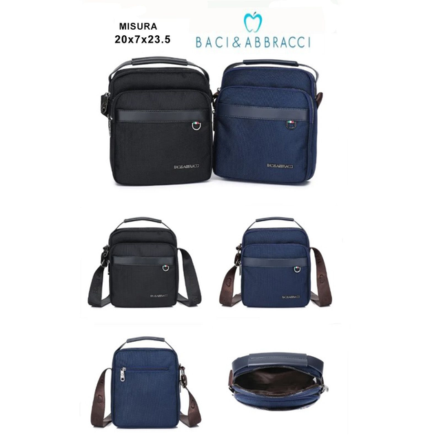 BACI & ABBRACCI Borsello tracolla piccola BLU