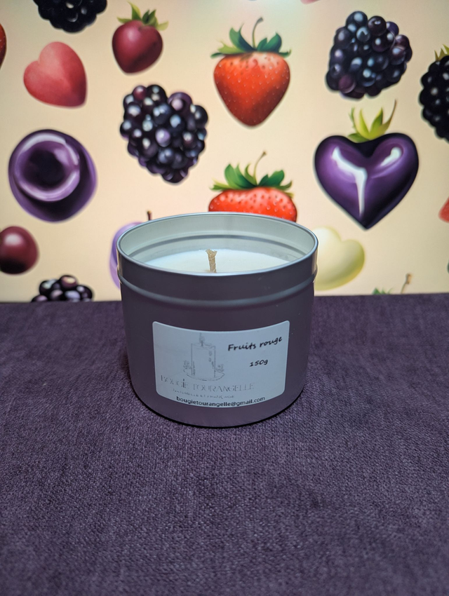 Bougie Parfumée &quot;Fruits Rouge&quot; métal 150g