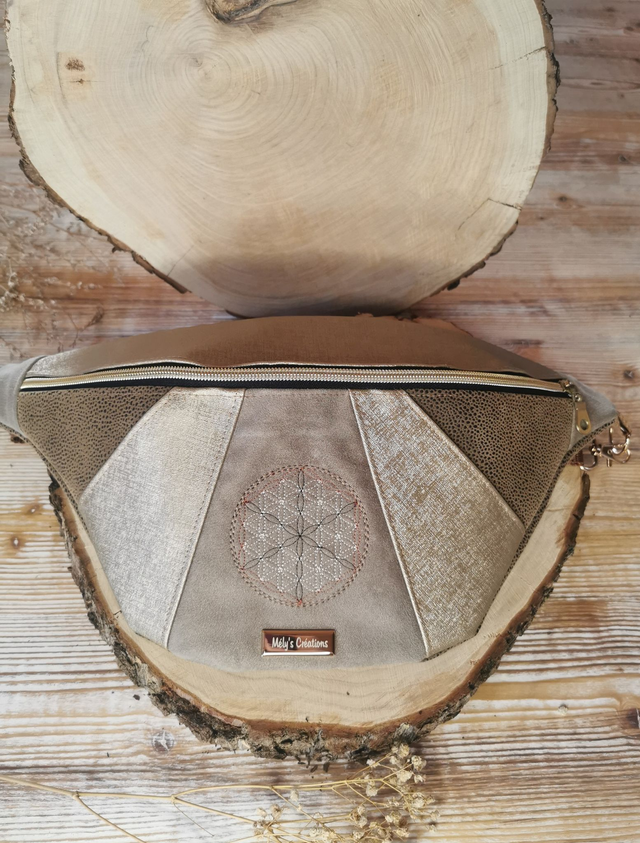 ✨Banane personnalisable avec broderie &quot;Fleur de vie&quot; ✨