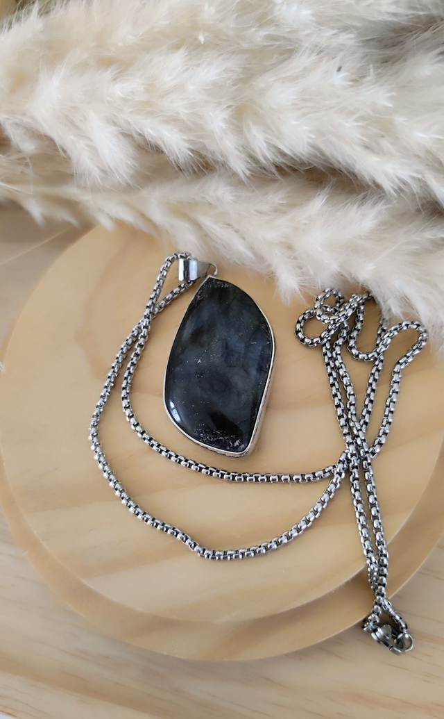 Pendentif Homme Labradorite N°53