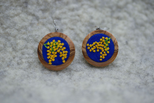 Boucles d'oreille mini Mimosa