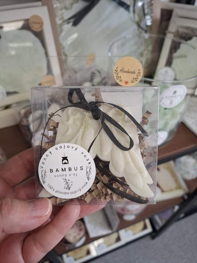 Bambus Andělská křídla - vonný sójový vosk závěsný