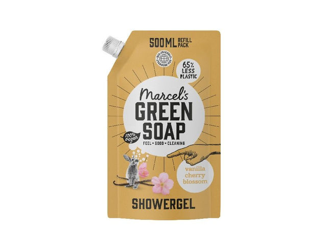 [Marcel's Green Soap] Shower Gel - Vanille &amp; Kersenbloesem - Navulling - 500ml