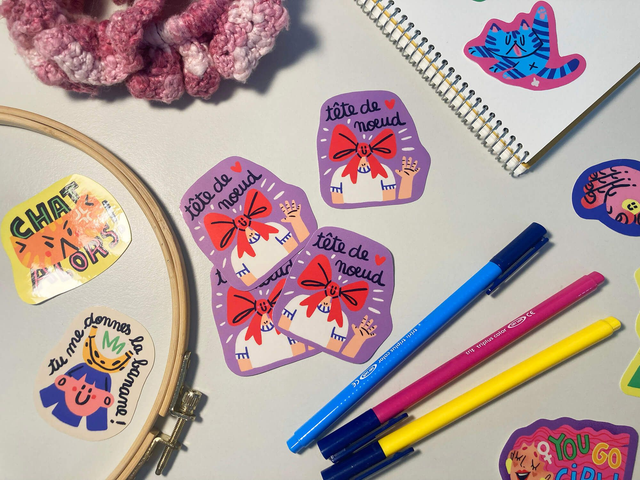Sticker "Tête de noeud" 🎀🤓