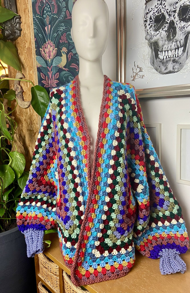 Vintage inspired multicoloured cardigan 