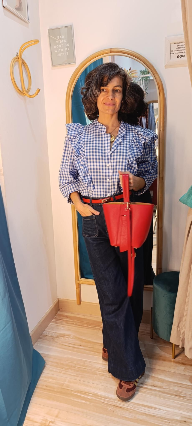 Bolso piel bombonera rojo