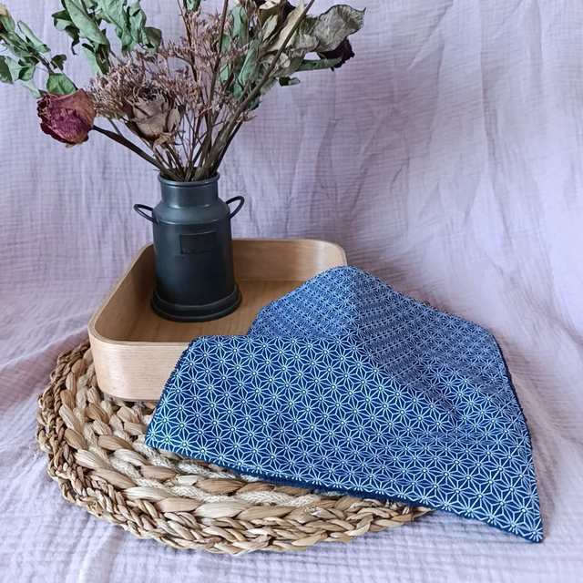 Serviette Visage Étoiles Bleu Marine