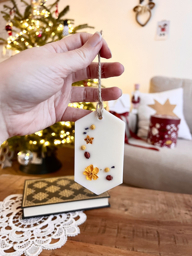 🎄 Suspension parfumée Rocher praliné - 2 en 1