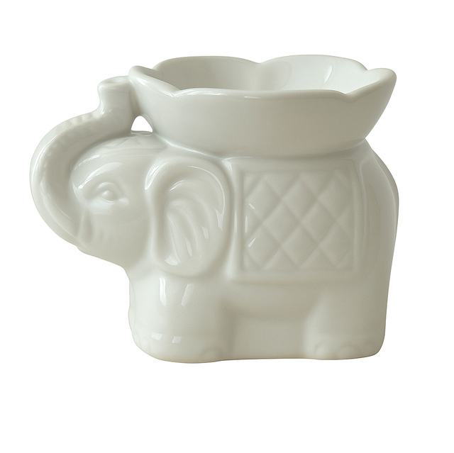 Elephant White Wax Burner 