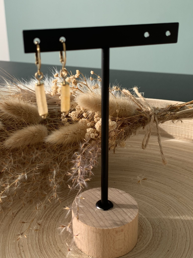 Boucles d'oreilles Auréline Aventurine jaune orangé