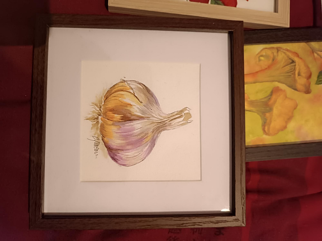 Tableau Aquarelle originale l'ail 
