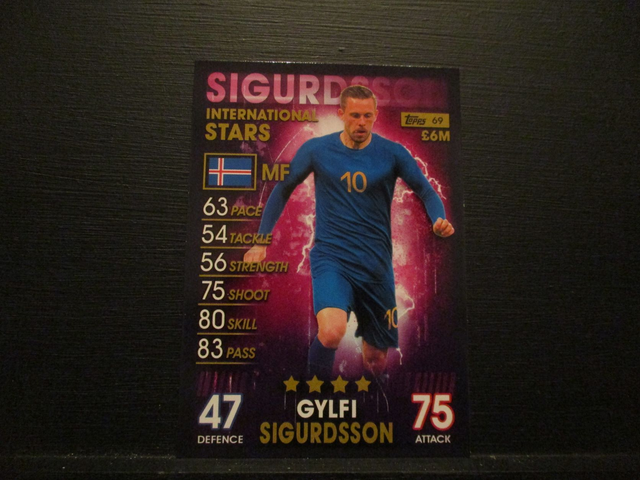 Gylfi Sigurdsson - International Stars Match Attax 101 Original Trading Card