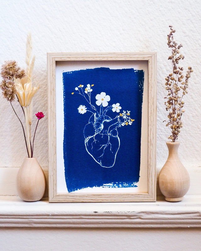 Petit Format - Cœur fleuri