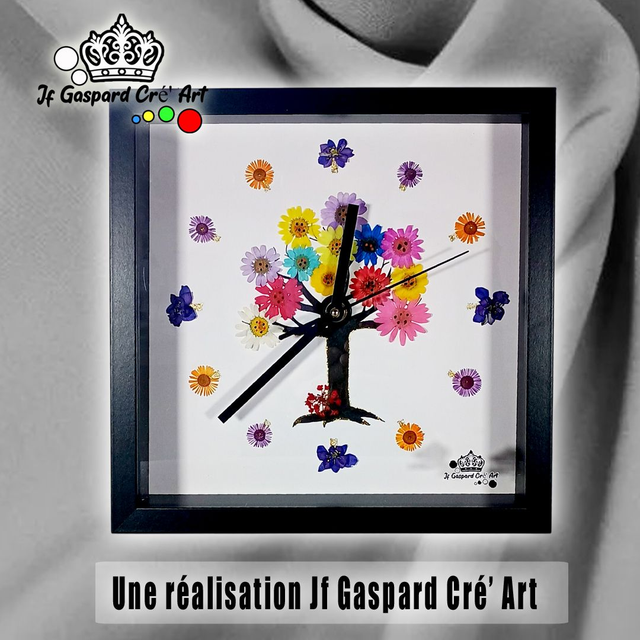 Horloge 🌺 "Tic-Tac Botanique"