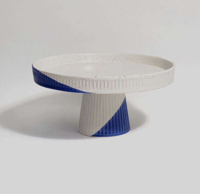 Blue Ceramic Cake Stand