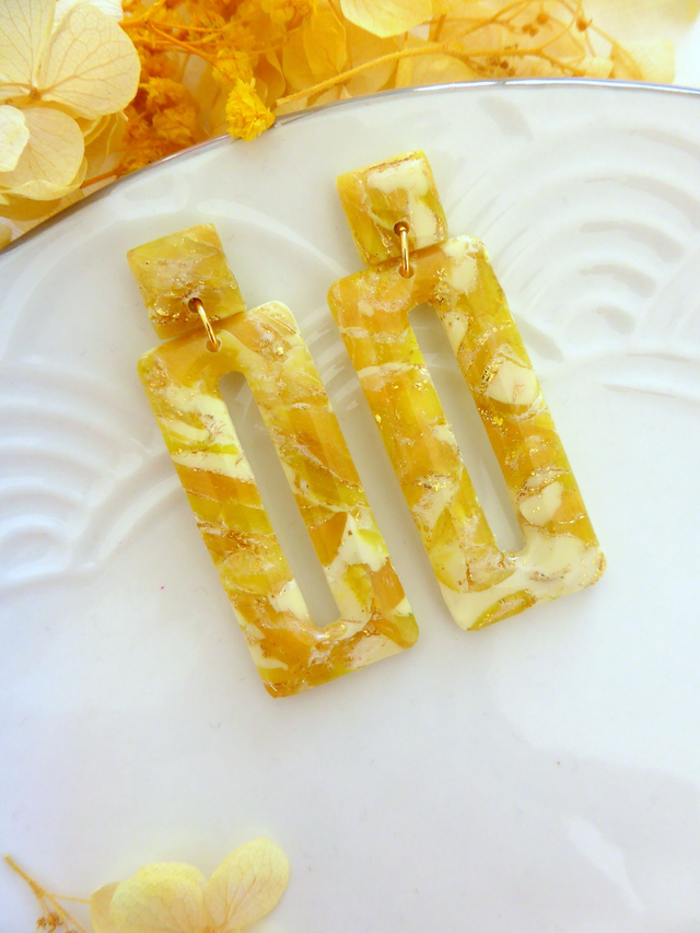 Boucles d&#039;oreilles rectangulaires - ENDOuceur