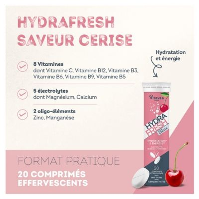 Vitavea Hydrafresh Hydratation et Énergie Ananas – Solution isotonique
