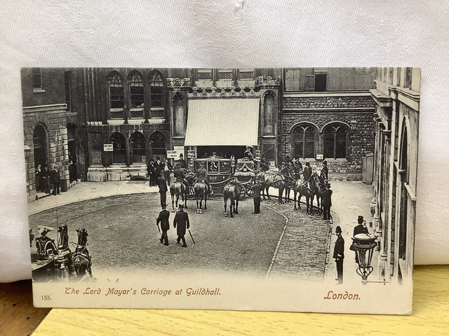 The Lord Mayor's Carriage at Guildhall, London, Posted 1907 Hartmann Postcard Our Ref No. A57 £2.85