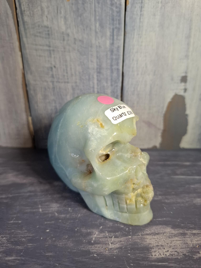 Sky Blue Quartz Skull 
