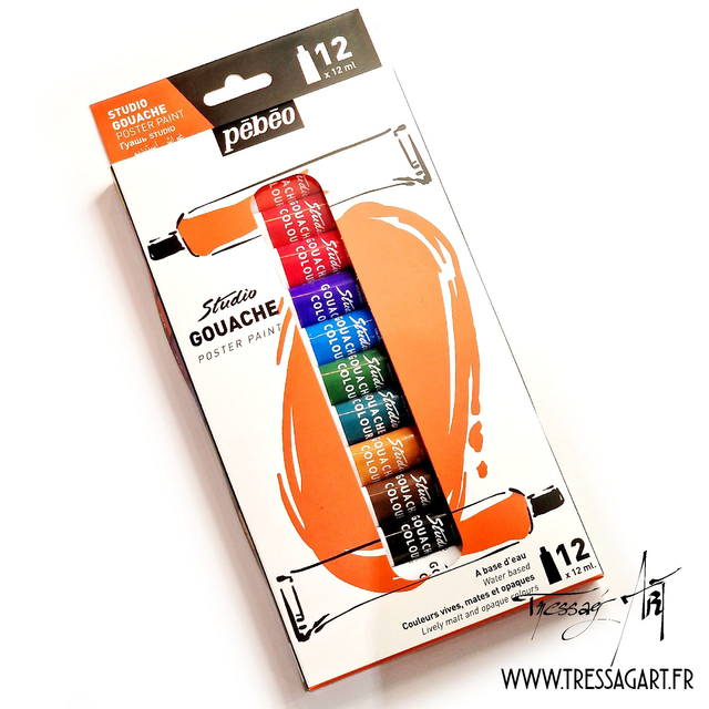 PEBEO - GOUACHE STUDIO 12 TUBES 12ML - PB050