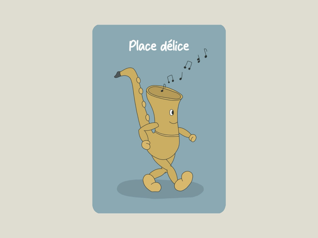 Carte postale &quot; Place délice Saxophone &quot;